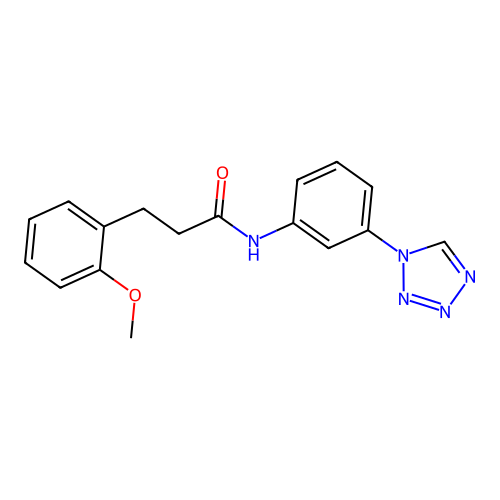 3-(2-methoxyphenyl)-N-[3-(1H-tetrazol-1-yl)phenyl]propanamide structure
