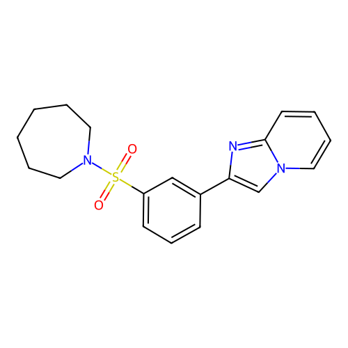 2-[3-(Azepan-1-ylsulfonyl)phenyl]imidazo[1,2-a]pyridine structure