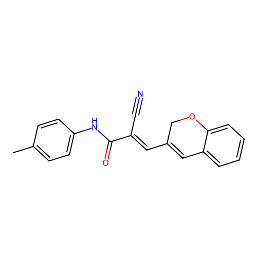 3-(2H-chromen-3-yl)-2-cyano-N-(4-methylphenyl)prop-2-enamide structure