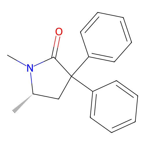 (5S)-1,5-dimethyl-3,3-diphenylpyrrolidin-2-one structure