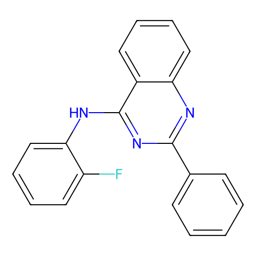 N-(2-fluorophenyl)-2-phenylquinazolin-4-amine structure