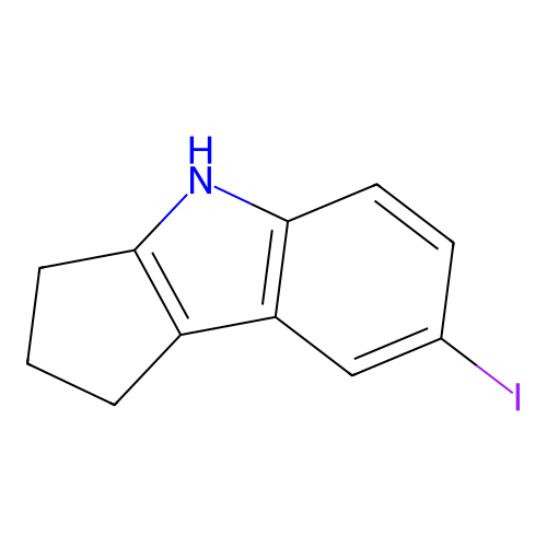 7-Iodo-1,2,3,4-tetrahydrocyclopenta[b]indole structure
