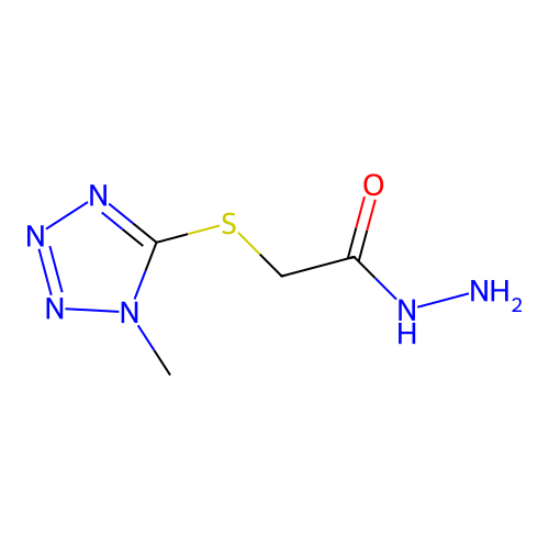 2-[(1-methyl-1H-tetrazol-5-yl)thio]acetohydrazide structure