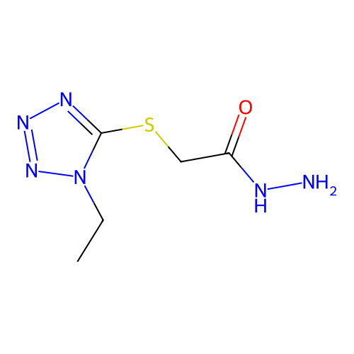 2-[(1-Ethyl-1H-tetrazol-5-yl)thio]acetic acid hydrazide structure