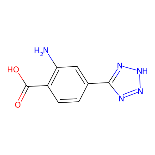 2-amino-4-(1H-tetrazol-5-yl)benzoic acid structure