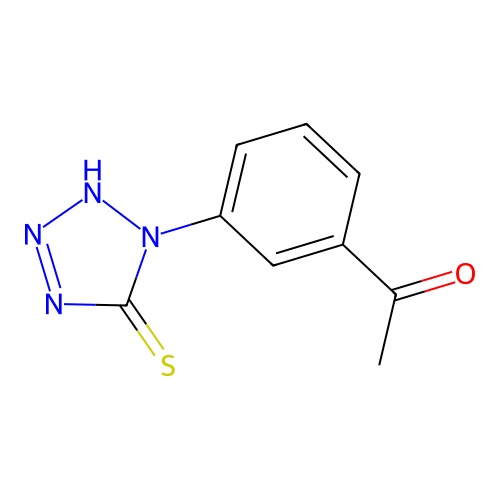 1-[3-(5-mercapto-1H-tetrazol-1-yl)phenyl]ethanone structure