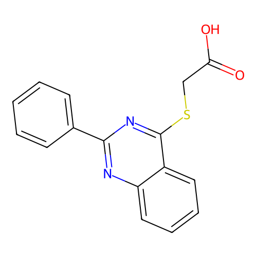 2-[(2-Phenylquinazolin-4-yl)sulfanyl]acetic acid structure