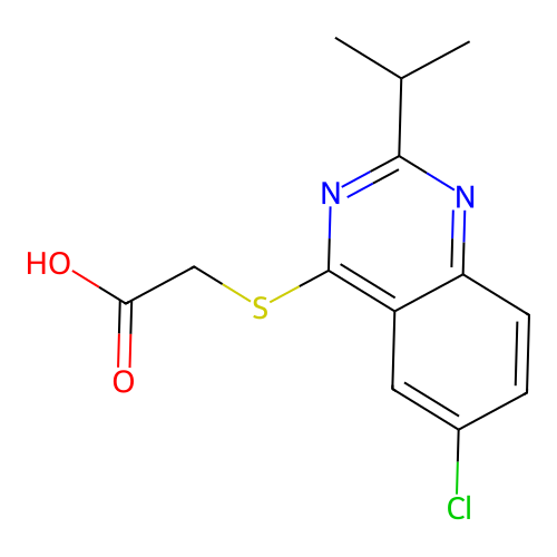 2-((6-Chloro-2-isopropylquinazolin-4-yl)thio)acetic acid structure