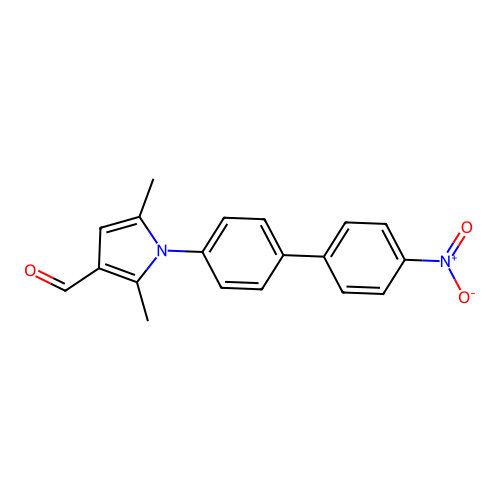 2,5-Dimethyl-1-[4-(4-nitrophenyl)phenyl]pyrrole-3-carbaldehyde structure