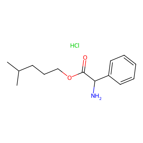 Glycine, 2-phenyl-, isohexyl ester, hydrochloride, DL- structure