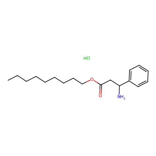 beta-Alanine, 3-phenyl-, nonyl ester, hydrochloride, DL- structure