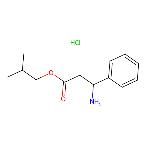 beta-Alanine, 3-phenyl-, isobutyl ester, hydrochloride, DL- structure
