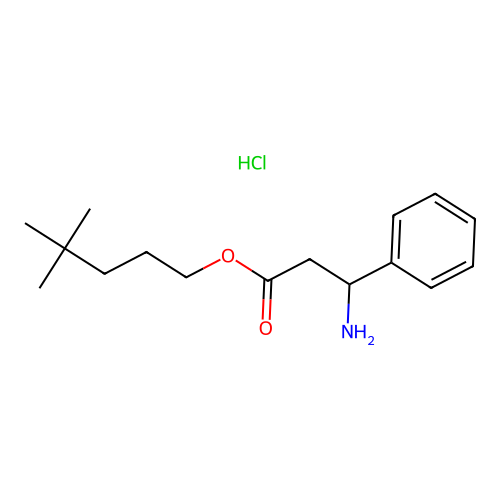 beta-Alanine, 3-phenyl-, 4,4-dimethylpentyl ester, hydrochloride, DL- structure