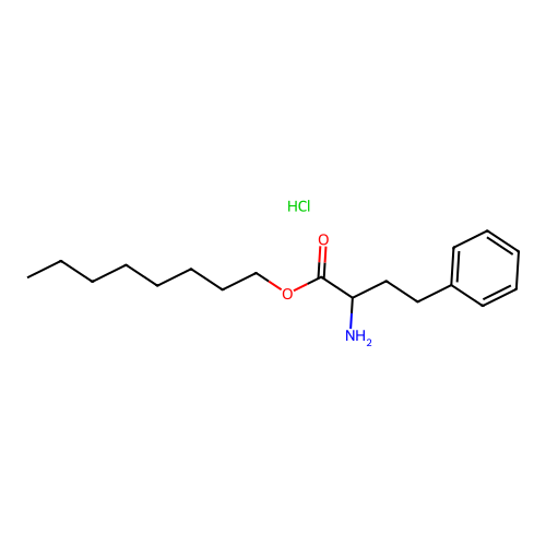 Octyl 2-amino-4-phenylbutanoate--hydrogen chloride (1/1) structure