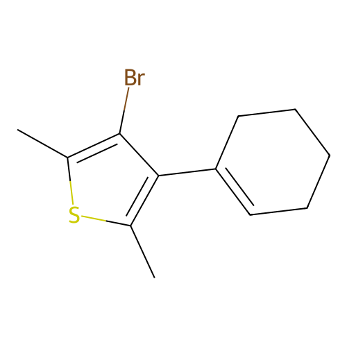 3-Bromo-4-(cyclohexen-1-yl)-2,5-dimethylthiophene structure