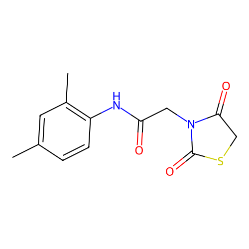N-(2,4-dimethylphenyl)-2-(2,4-dioxo-1,3-thiazolidin-3-yl)acetamide structure