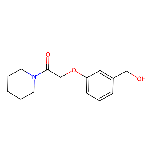 2-(3-(Hydroxymethyl)phenoxy)-1-(piperidin-1-yl)ethanone structure