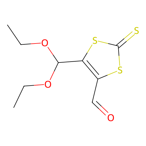 5-(Diethoxymethyl)-2-sulfanylidene-1,3-dithiole-4-carbaldehyde structure