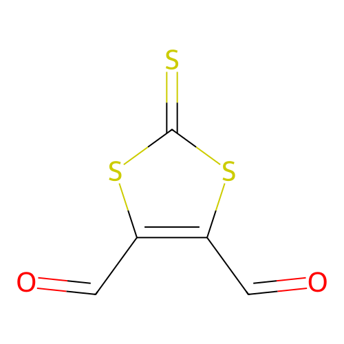 InChI=1/C5H2O2S3/c6-1-3-4(2-7)10-5(8)9-3/h1-2 structure