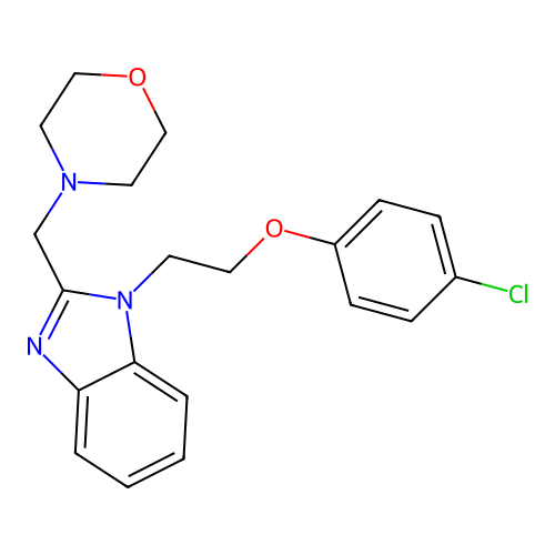 4-[[1-[2-(4-Chlorophenoxy)ethyl]benzimidazol-2-yl]methyl]morpholine structure
