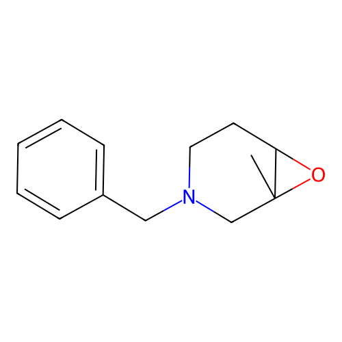 1-Methyl-3-(phenylmethyl)-7-oxa-3-azabicyclo[4.1.0]heptane structure