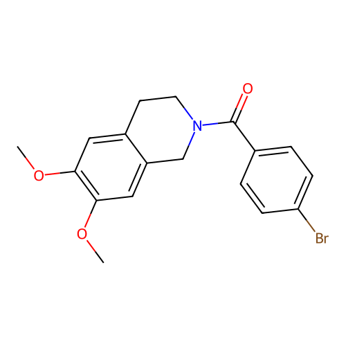 (4-bromophenyl)(6,7-dimethoxy-3,4-dihydroisoquinolin-2(1H)-yl)methanone structure