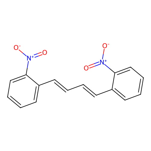 1-Nitro-2-[4-(2-nitrophenyl)buta-1,3-dienyl]benzene structure