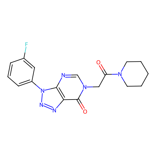 3-(3-Fluorophenyl)-6-(2-oxo-2-piperidin-1-ylethyl)triazolo[4,5-d]pyrimidin-7-one structure