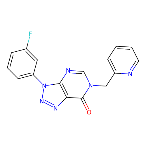 3-(3-Fluorophenyl)-6-(pyridin-2-ylmethyl)triazolo[4,5-d]pyrimidin-7-one structure
