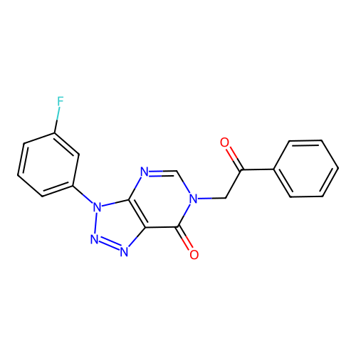 3-(3-Fluorophenyl)-6-phenacyltriazolo[4,5-d]pyrimidin-7-one structure