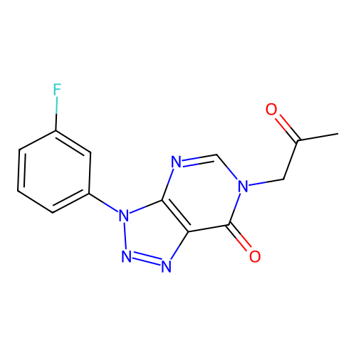 3-(3-Fluorophenyl)-6-(2-oxopropyl)triazolo[4,5-d]pyrimidin-7-one structure