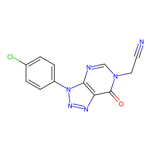 2-[3-(4-Chlorophenyl)-7-oxotriazolo[4,5-d]pyrimidin-6-yl]acetonitrile structure