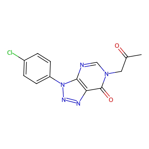 3-(4-Chlorophenyl)-6-(2-oxopropyl)triazolo[4,5-d]pyrimidin-7-one structure