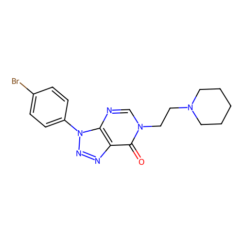 3-(4-Bromophenyl)-6-(2-piperidin-1-ylethyl)triazolo[4,5-d]pyrimidin-7-one structure