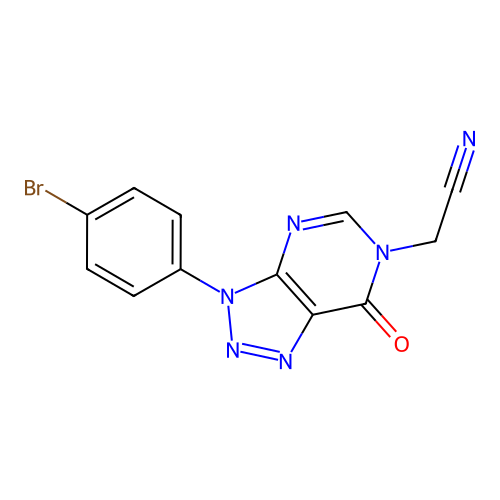 2-[3-(4-Bromophenyl)-7-oxotriazolo[4,5-d]pyrimidin-6-yl]acetonitrile structure