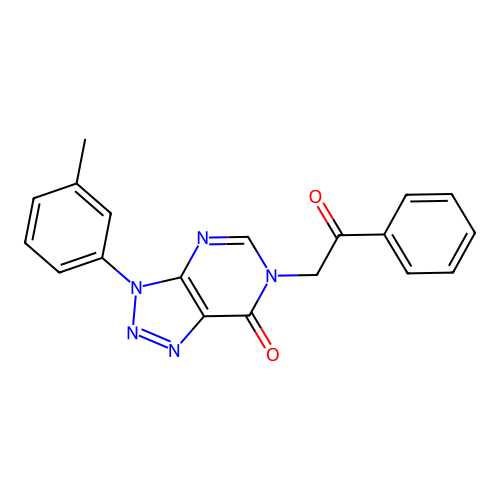 3-(3-Methylphenyl)-6-phenacyltriazolo[4,5-d]pyrimidin-7-one structure