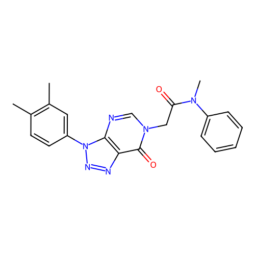 2-[3-(3,4-dimethylphenyl)-7-oxo-3H,6H,7H-[1,2,3]triazolo[4,5-d]pyrimidin-6-yl]-N-methyl-N-phenylacetamide structure