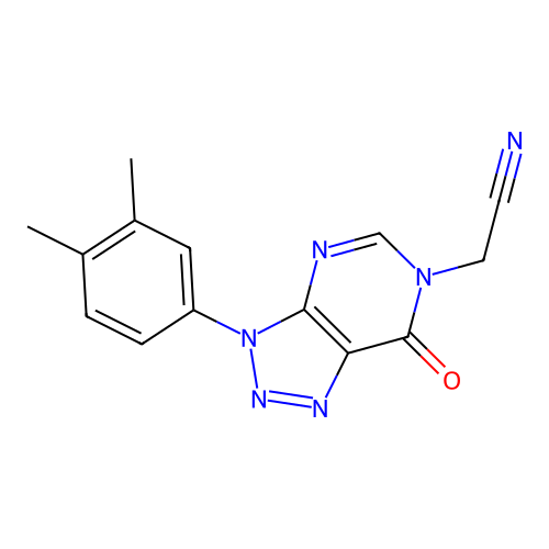 2-[3-(3,4-Dimethylphenyl)-7-oxotriazolo[4,5-d]pyrimidin-6-yl]acetonitrile structure