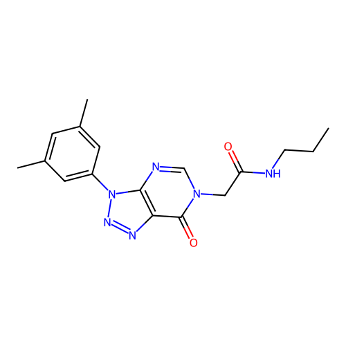 2-[3-(3,5-dimethylphenyl)-7-oxotriazolo[4,5-d]pyrimidin-6-yl]-N-propylacetamide structure