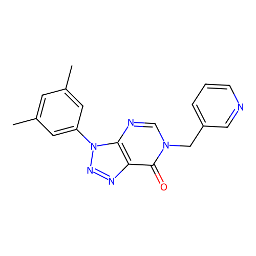 3-(3,5-Dimethylphenyl)-6-(pyridin-3-ylmethyl)triazolo[4,5-d]pyrimidin-7-one structure