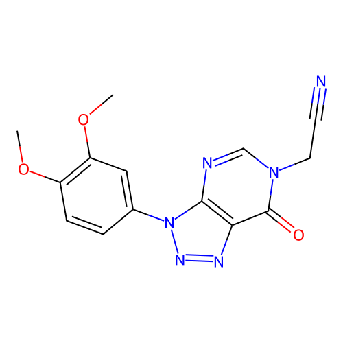 2-[3-(3,4-Dimethoxyphenyl)-7-oxotriazolo[4,5-d]pyrimidin-6-yl]acetonitrile structure