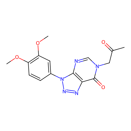 3-(3,4-Dimethoxyphenyl)-6-(2-oxopropyl)triazolo[4,5-d]pyrimidin-7-one structure