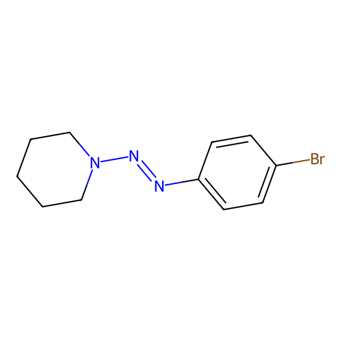 1-((4-Bromophenyl)diazenyl)piperidine structure