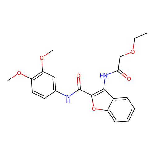 N-(3,4-dimethoxyphenyl)-3-(2-ethoxyacetamido)benzofuran-2-carboxamide structure