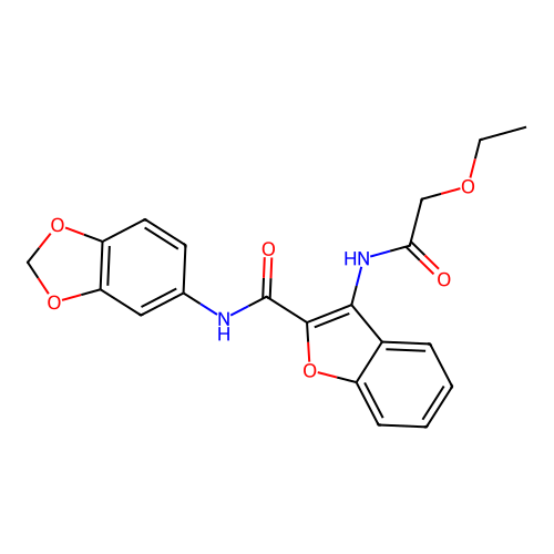 N-(benzo[d][1,3]dioxol-5-yl)-3-(2-ethoxyacetamido)benzofuran-2-carboxamide structure