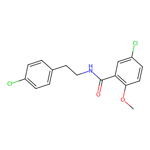 Benzamide, 5-chloro-N-[2-(4-chlorophenyl)ethyl]-2-methoxy- structure