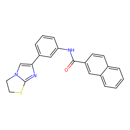 N-(3-(2,3-dihydroimidazo[2,1-b]thiazol-6-yl)phenyl)-2-naphthamide structure