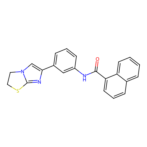 N-(3-(2,3-dihydroimidazo[2,1-b]thiazol-6-yl)phenyl)-1-naphthamide structure