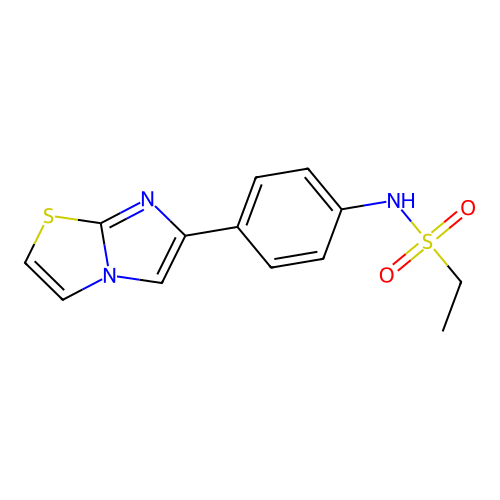 N-(4-(imidazo[2,1-b]thiazol-6-yl)phenyl)ethanesulfonamide structure