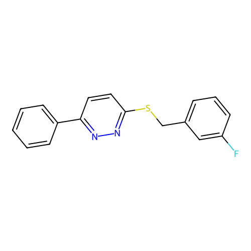 3-((3-Fluorobenzyl)thio)-6-phenylpyridazine structure
